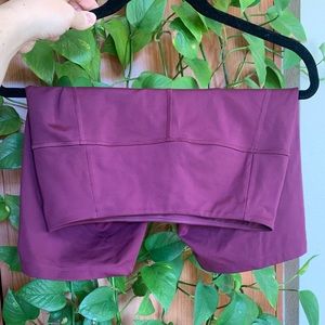 Girlfriend Collective Plum Colored Biker Shorts